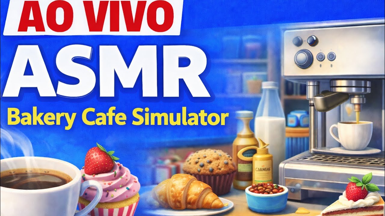🔴 AO VIVO | ASMR Bakery Cafe Simulator ☕🍰 Sons Satisfatórios + Gameplay Relaxante#asmr #asmrbrasil