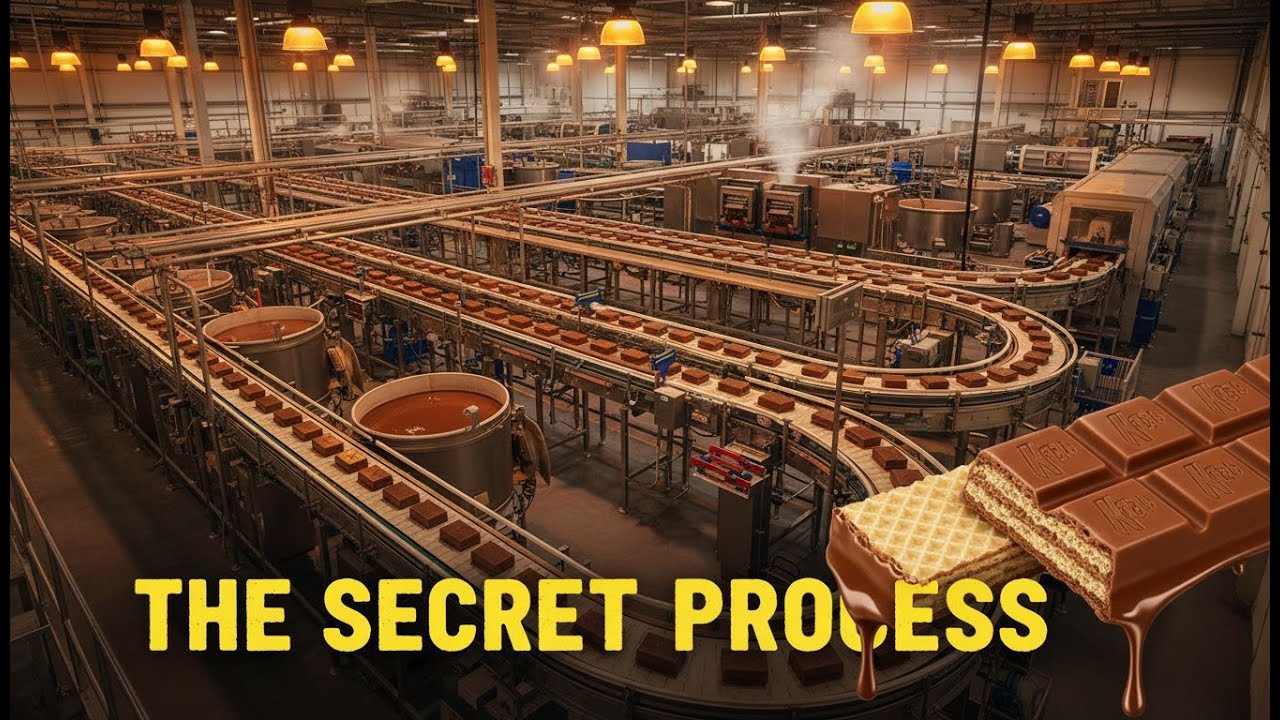 How Chocolate Kit Kats Are Made  Factory Production Line Explained
