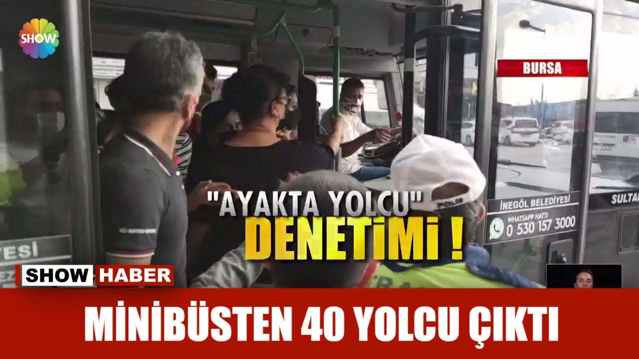 Minibüsten 40 yolcu çıktı