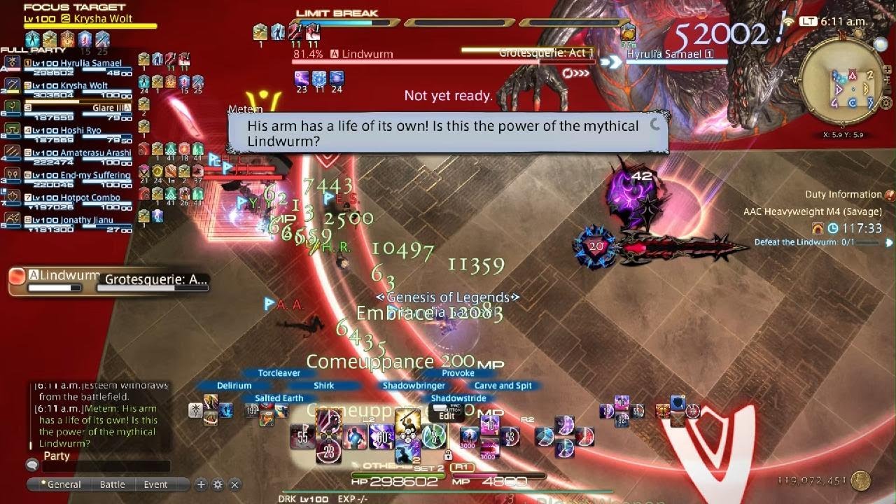 FFXIV: AAC Heavyweight M12(Savage). Phase 1-Dark Knight PoV