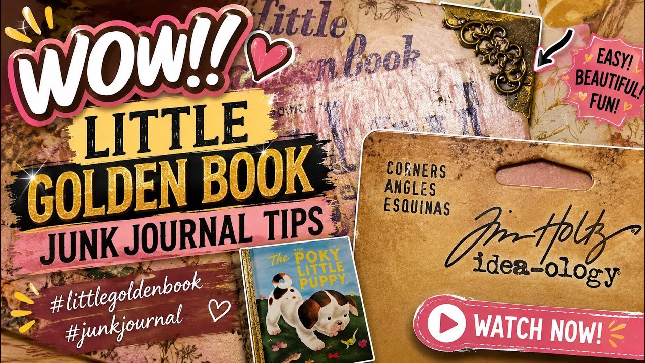 Ого!! Советы по созданию журнала для маленьких золотых книг #littlegoldenbook #junkjournal