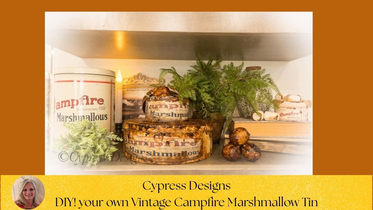 DIY! Make your own Vintage Campfire Marshmallow tin