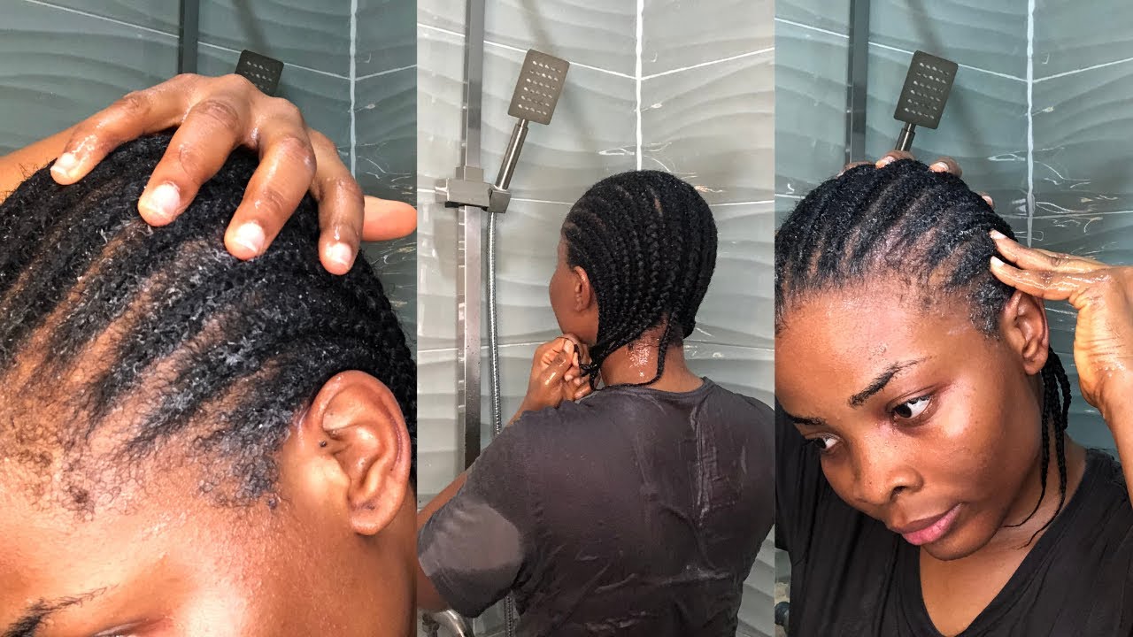 HOW TO WASH AND MOISTURIZE CORNROWS | PROTECTIVE STYLE