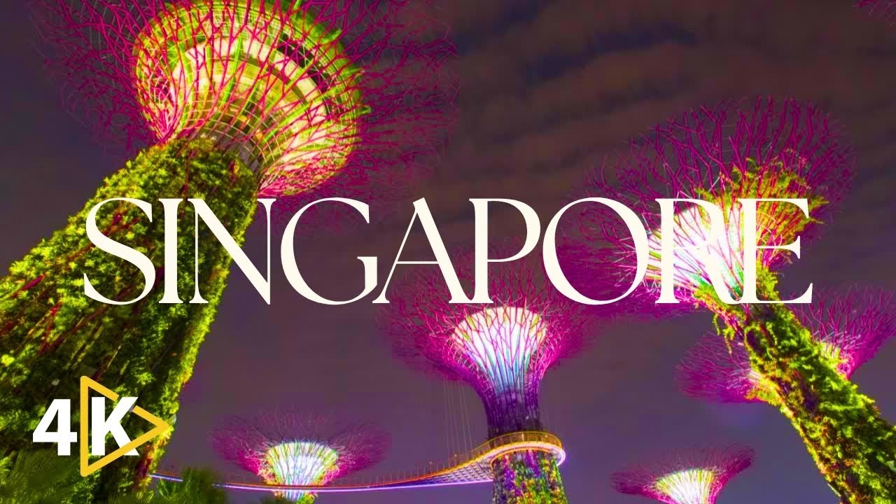 Singapore 4K UHD | Relaxing Music + Stunning Urban & Nature Scenery | Ultra HD Ambient Video