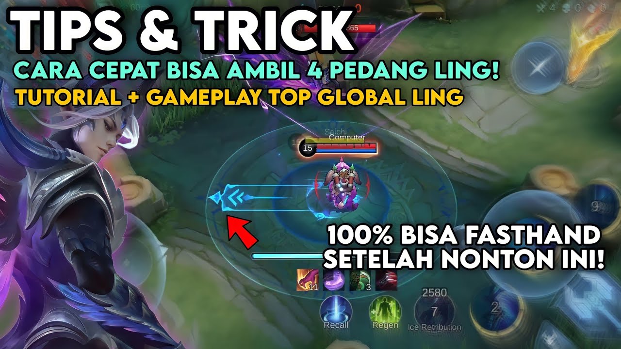 TIPS & TRICK CARA CEPAT BISA AMBIL 4 PEDANG LING! TUTORIAL LING 2024