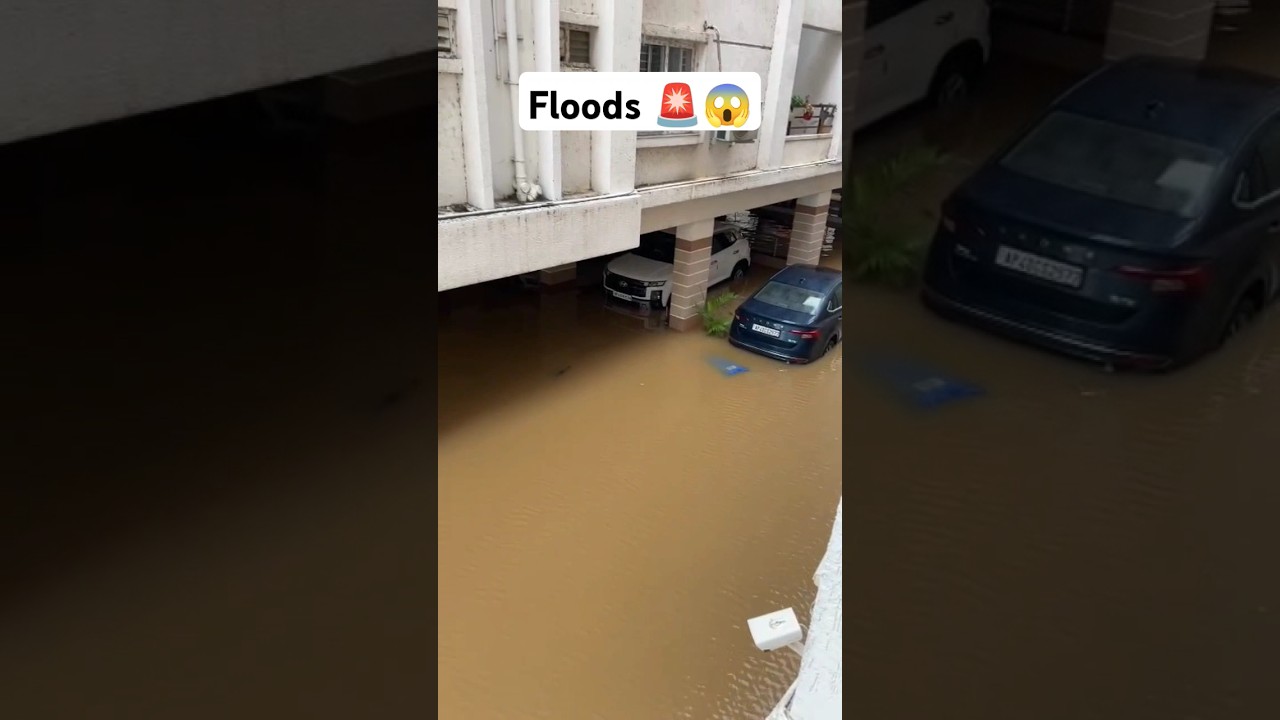 Floods🚨😱 #floods #water #rain #vijayawada #guntur #floodsituation