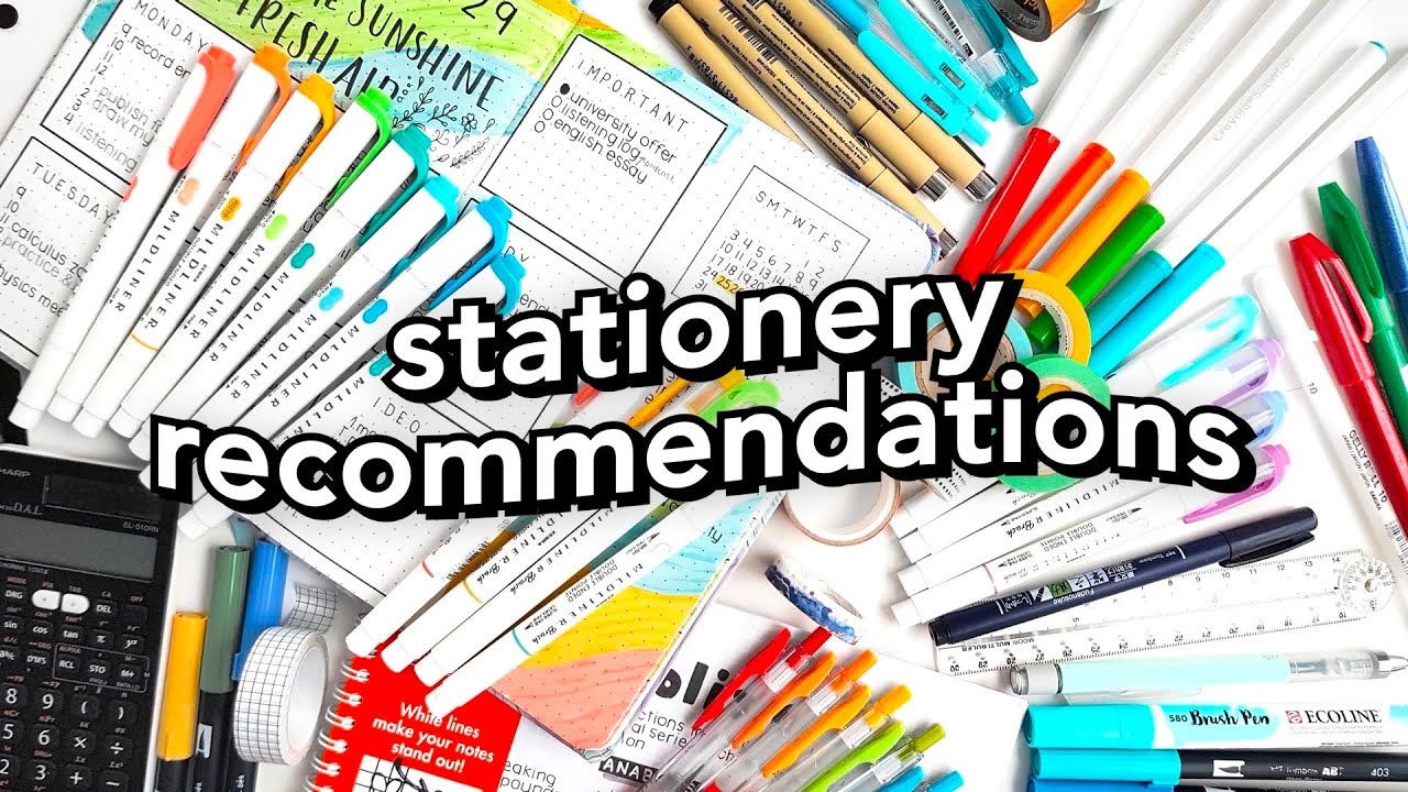 my stationery recommendations 🌸