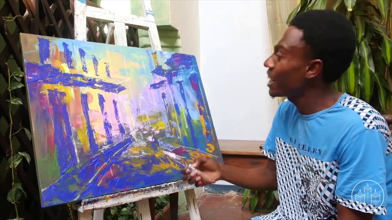 Impressionistic Painting of Zanzibar by Artist Dullah Wise