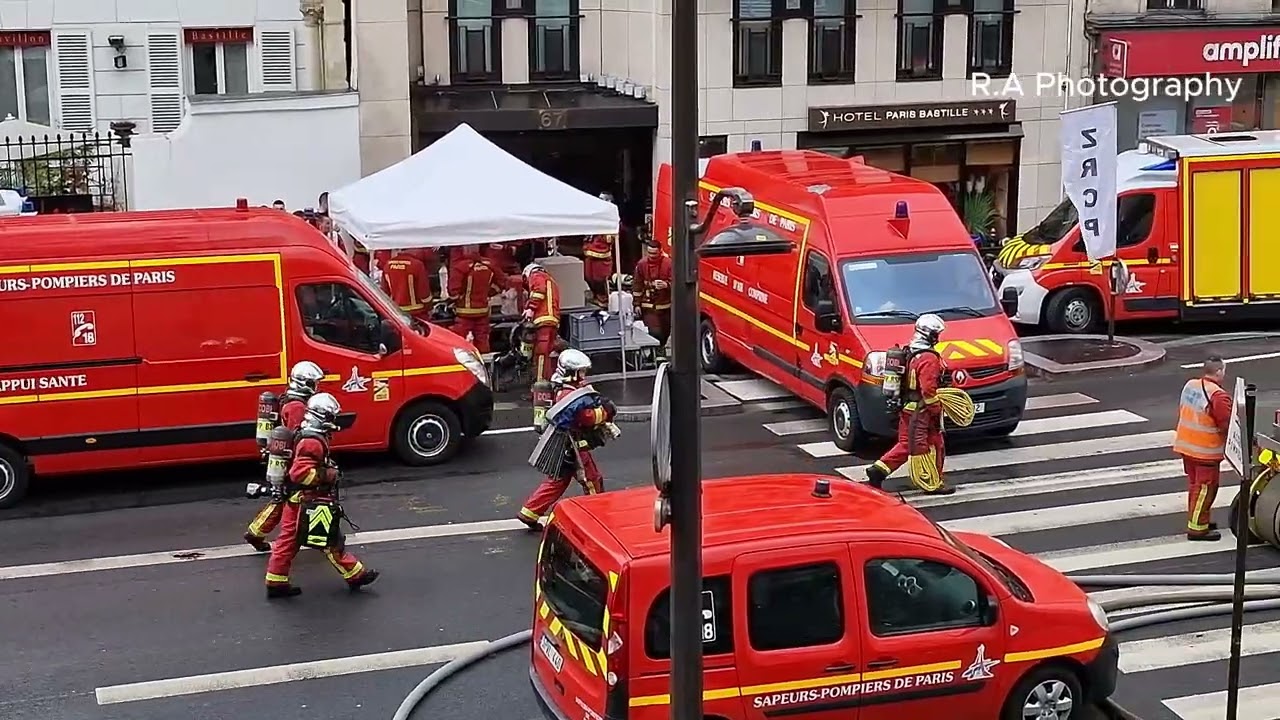 Violent feu d'immeuble à Paris 12 - Quatre blessés légers dans l'incendie // Lundi 19 février 2024.