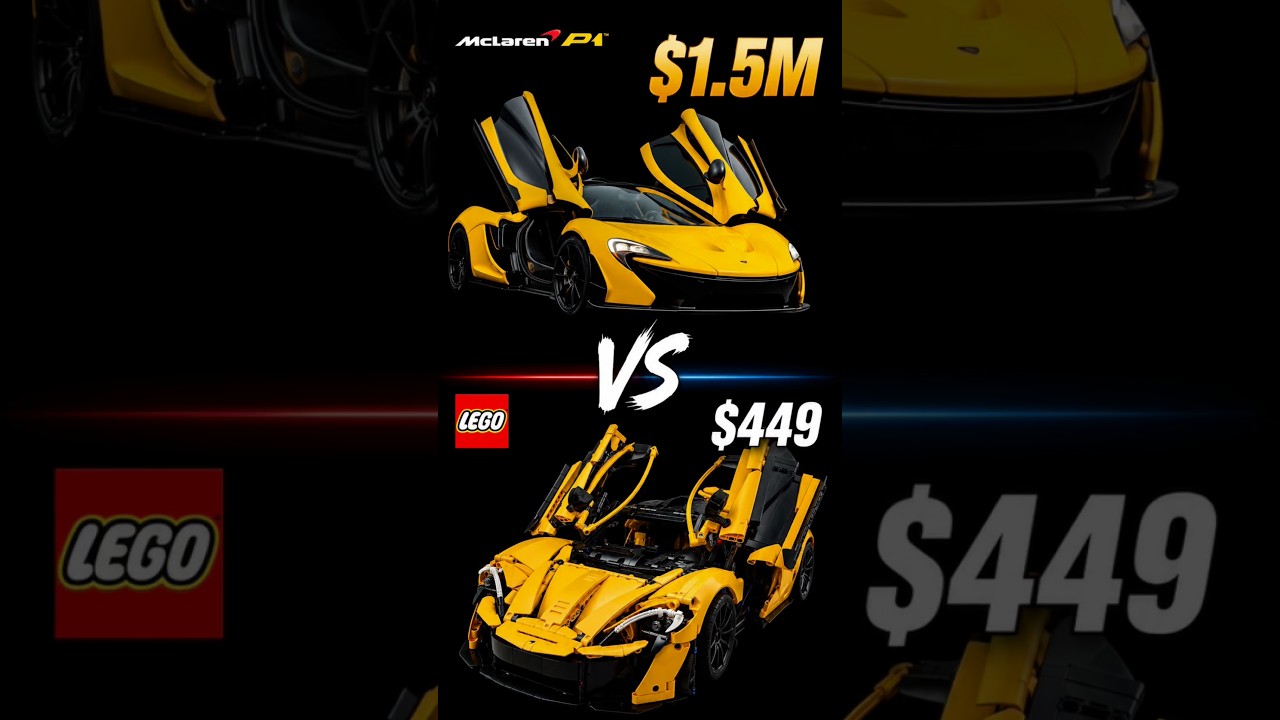$1.5M vs $449 😳 McLaren P1 vs LEGO Technic