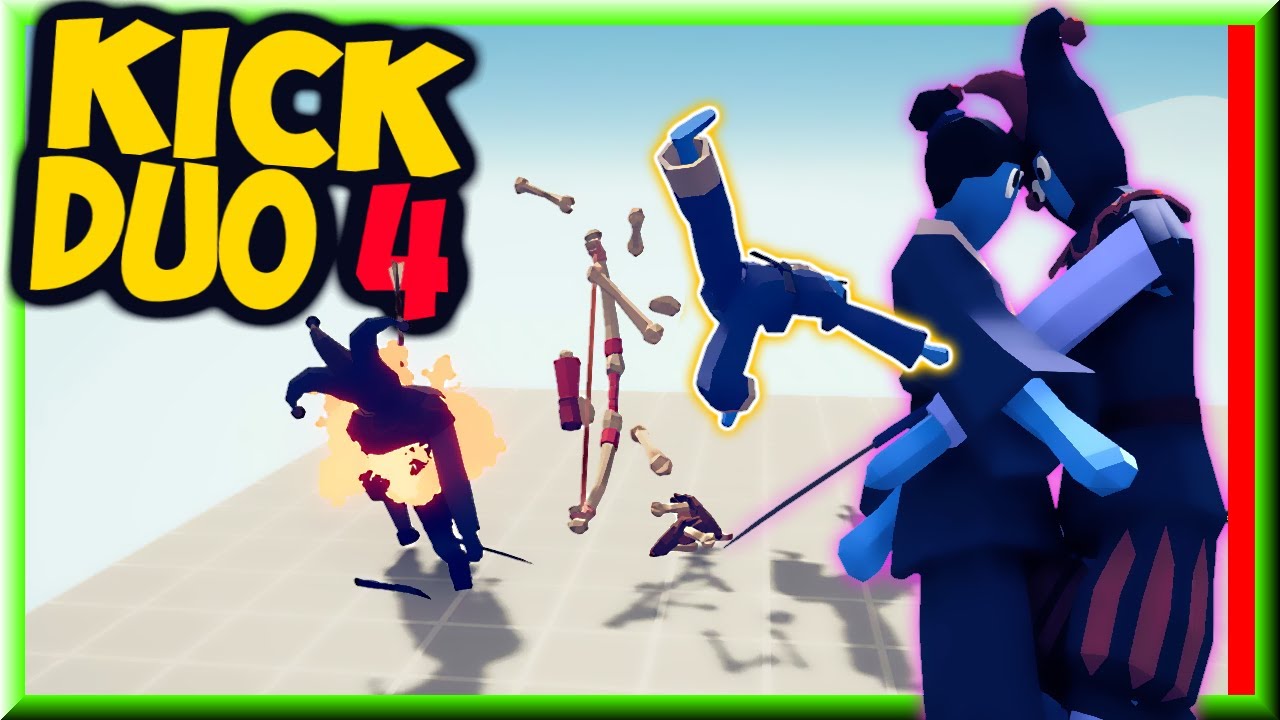 Kick Duo 4! Taekwondo and Jester vs Every Faction 2v1 + Bonus - TABS MODS GAMEPLAY