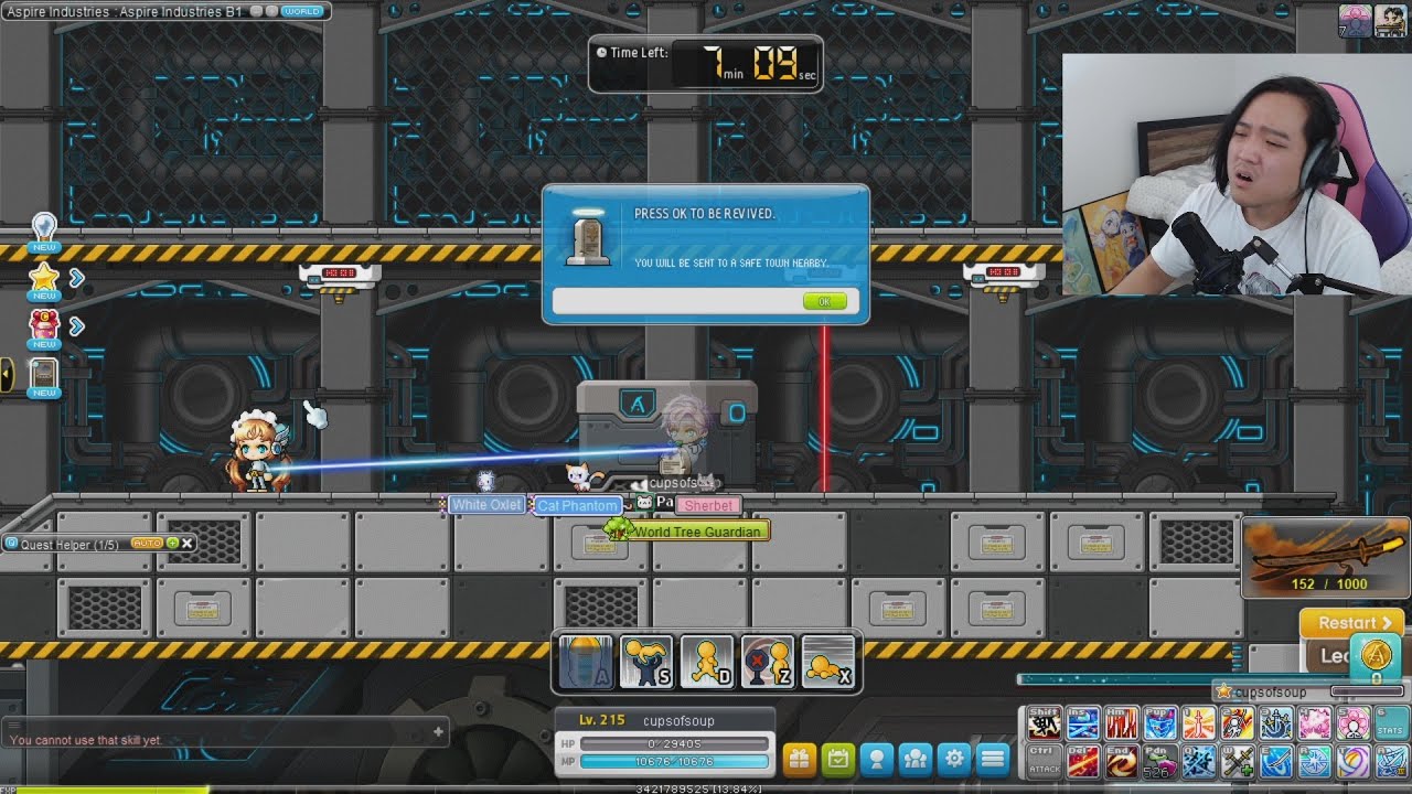 Doing the worst jump quest in maplestory for some soup
