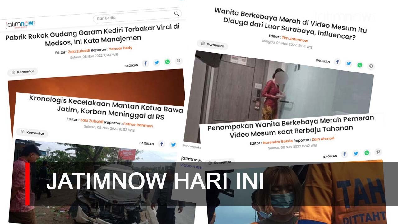 Jatimnow Hari Ini: Sederet Cerita di Balik Video M35um Wanita Berkebaya Merah