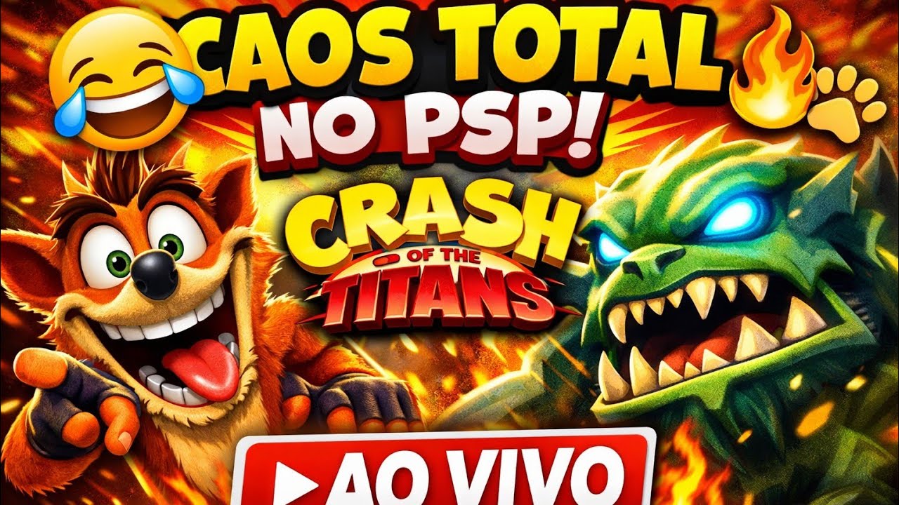 😂 CAOS TOTAL NO PSP! | Crash of the Titans AO VIVO 🐾🔥