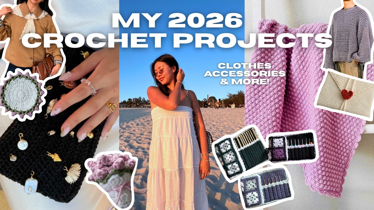 12 проектов по вязанию крючком на 2026 год 🧶 | Что я планирую связать и как учусь вязать крючком