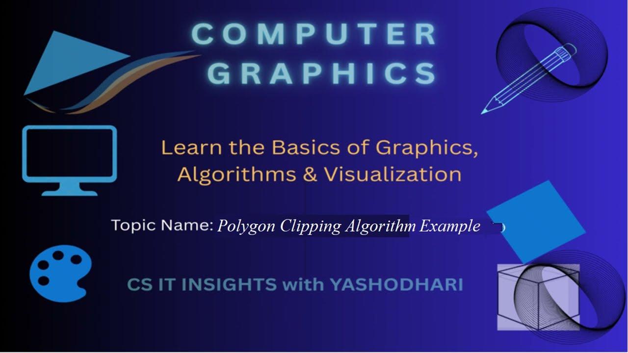 Polygon Clipping Example| Sutherland Hodgeman clipping algorithm in computer graphics|#cg