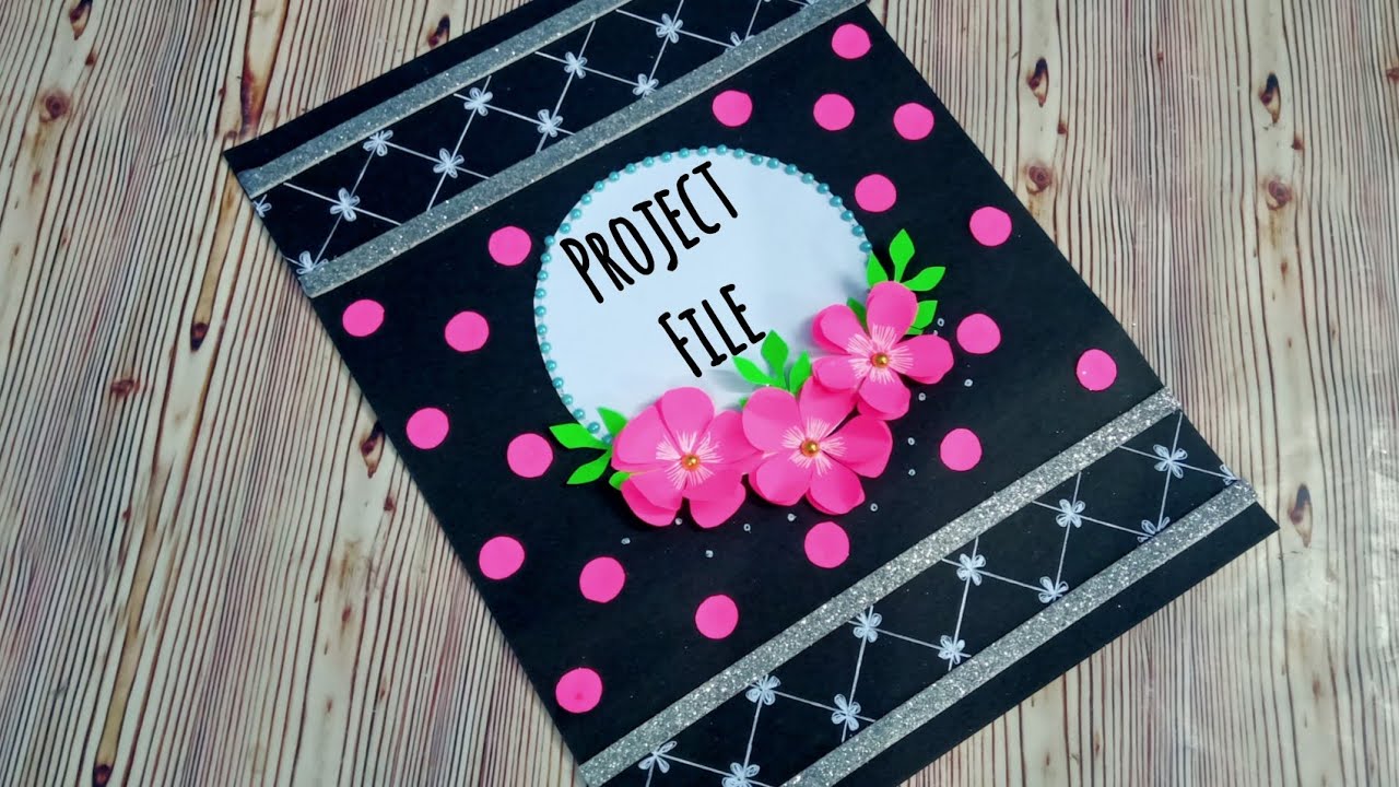 How to decorate front page of project file/ complete tutorial/ Very easy decoration idea for project