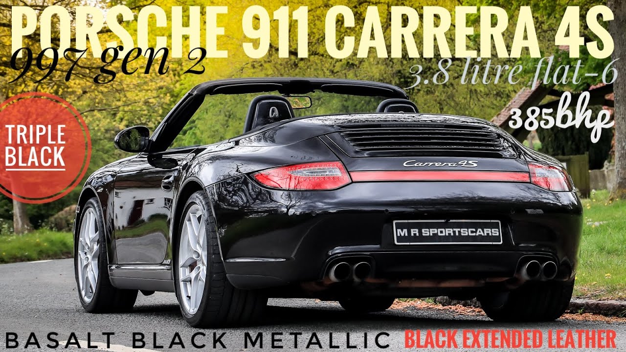 Porsche 911 Carrera 4S Cabriolet Triple Black PDK 2010 997 Gen 2
