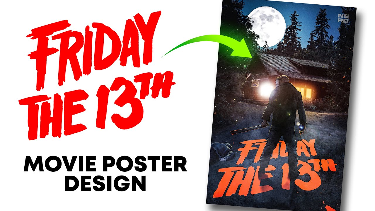 SPOOKY Photoshop Horror Movie Posters! Texas Chainsaw & Friday the 13th Tutorial 🎃
