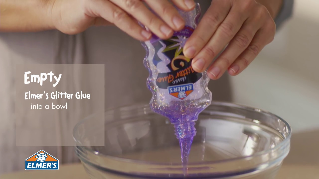 Elmer&rsquo;s Glue DIY, KID-FRIENDLY Purple Glitter Slime!