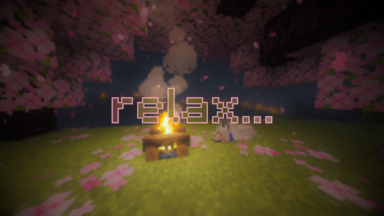 Relax You Did Enough... | minecraft music w/ rain and firecracks sounds