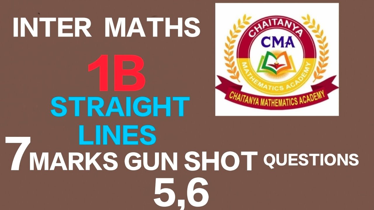 INTER MATHS 1B ( TG & AP ) STRAIGHT LINES LONG QUESTIONS 