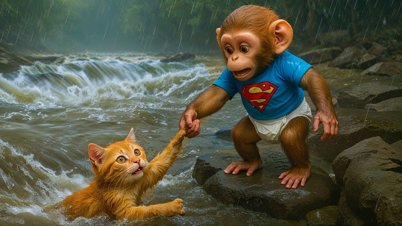 Monkey iZi Drives Tractor Through Flood to Rescue Kittens and Harvest Apples & Cabbages 🌊🚜