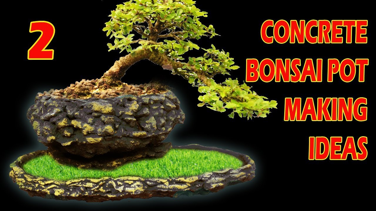 BONSAI POT MAKING IDEAS- 2, Cement Bonsai Pot