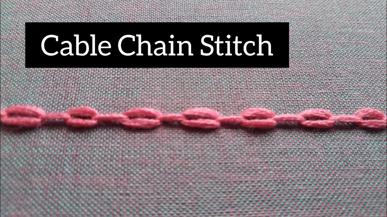 Cable Chain Stitch in Tamil | Embroidery for beginners | Hand Embroidery
