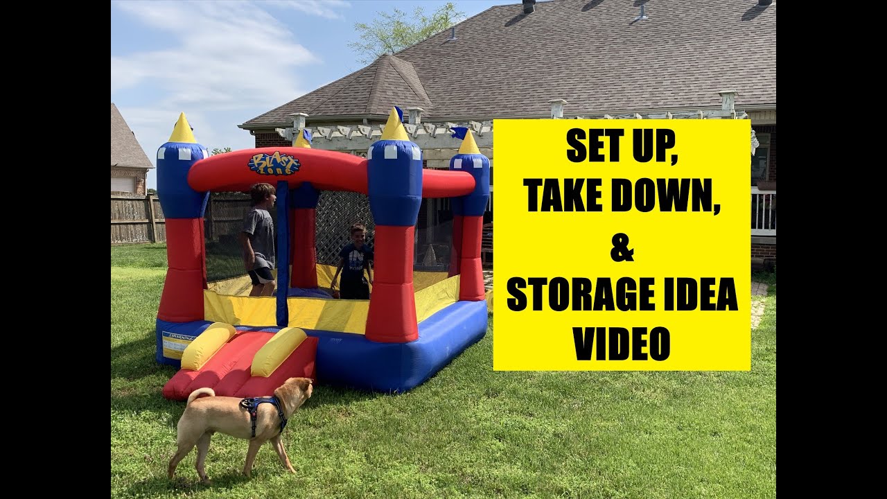 Blast Zone Magic Castle Bounce House - Set Up, Take Down, and Storage