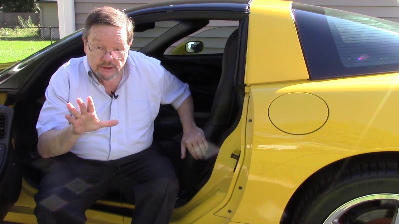 Easy way in and out of a corvette
