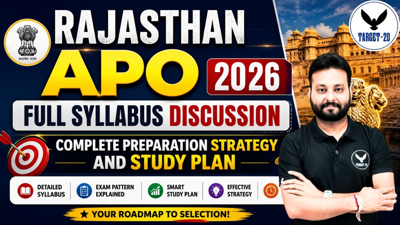 Rajasthan APO 2026 Full Syllabus Discussion | Complete Preparation Strategy & Study Plan
