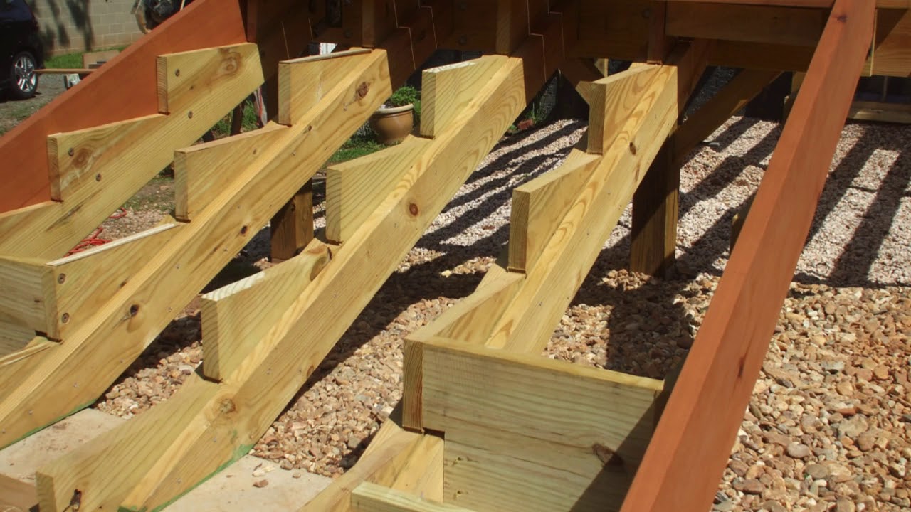Tigerwood Deck Construction without Exposed Fasteners:  Construction Sequence Photo Gallery