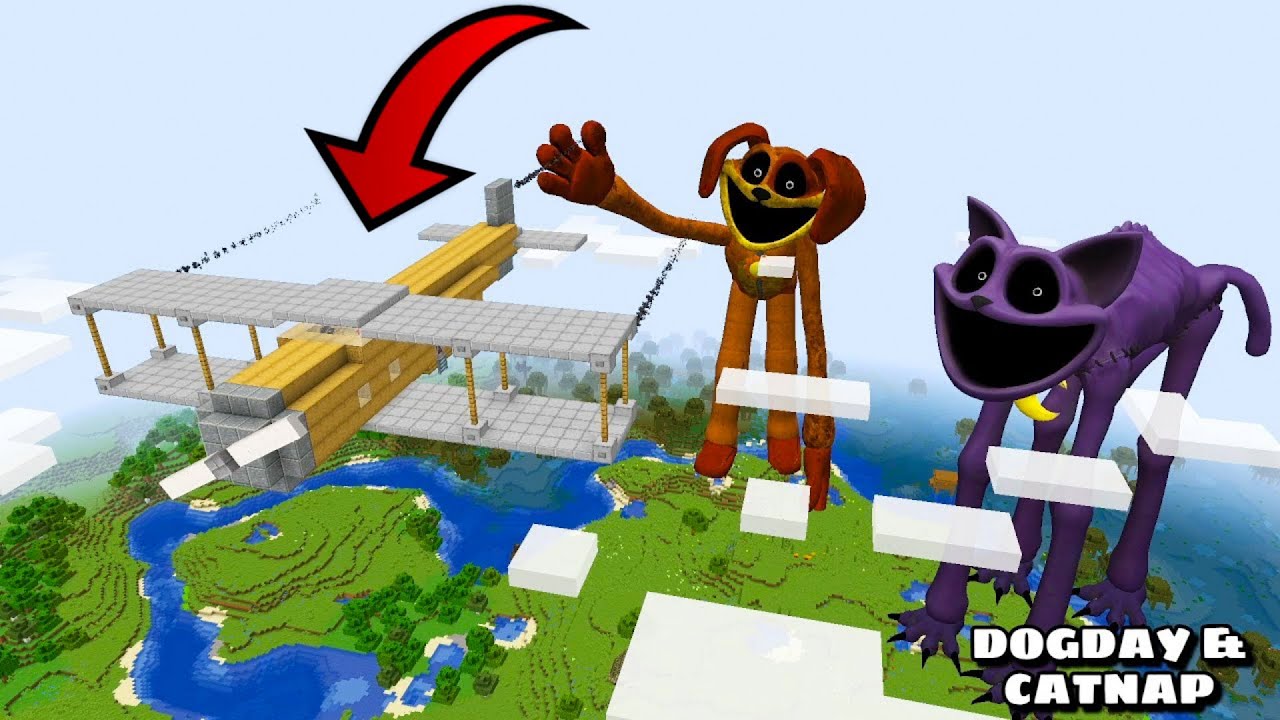 ESCAPING FROM DOGDAY AND CATNAP in Minecraft - Gameplay - Coffin Meme