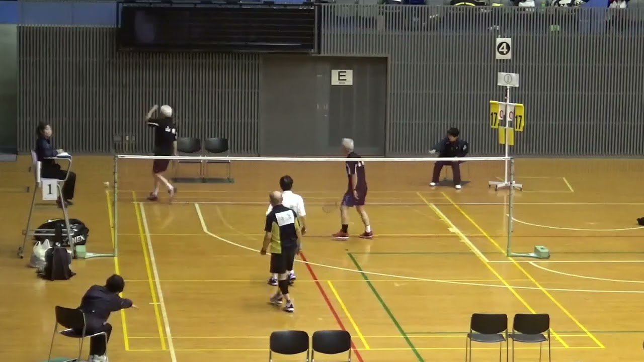 2024 11 16 全日本シニアバド　７０歳代男子ダブルス　１回戦