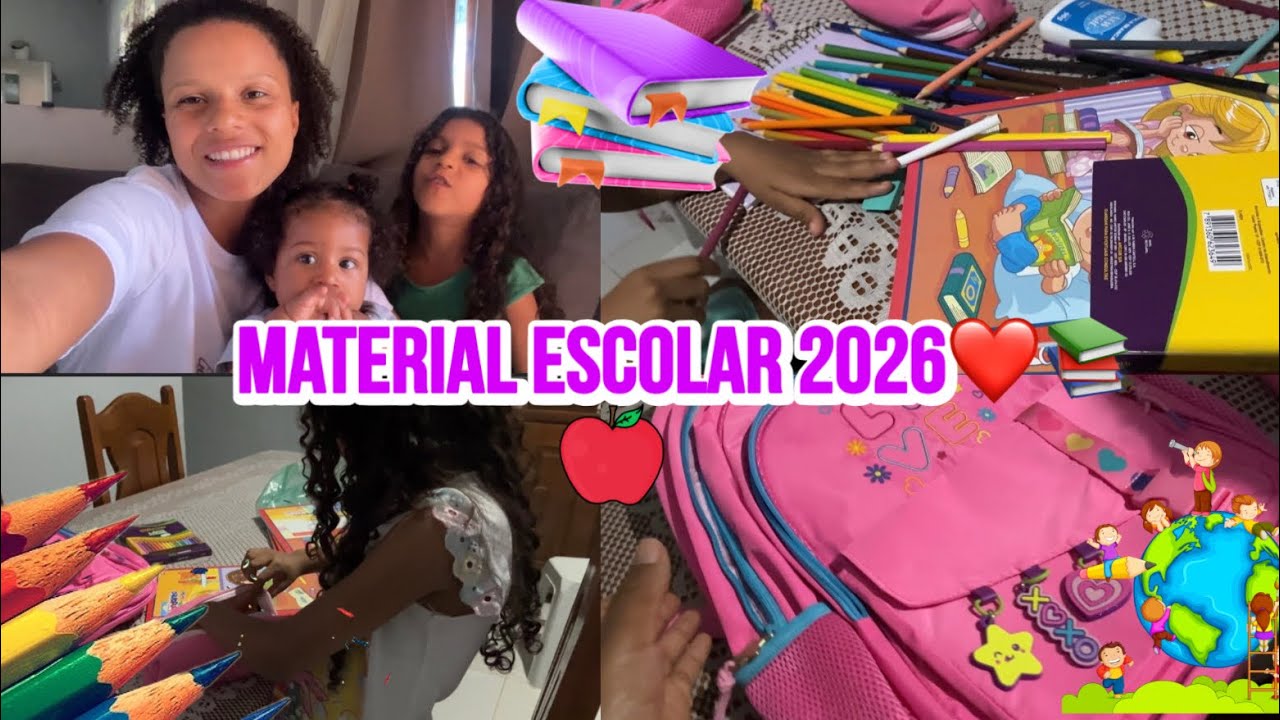 Material escolar 2026 da Lavínia 📚❤️mostrei tudo com valores 💰