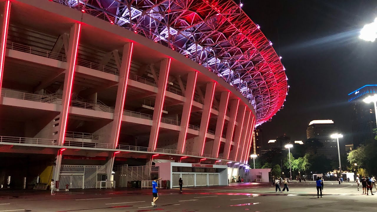 Gelora Bung Karno Stadium (Stadion GBK) - Jakarta City 2020 - Indonesia Night Walking [4K]