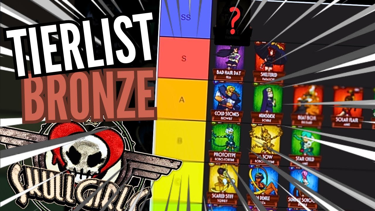 TIER LIST BRONZES | Udiba - Skullgirls Mobile