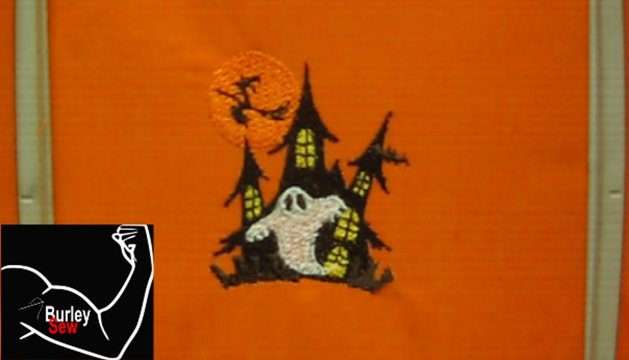 Brother SE400 Programmed Halloween Embroidery Design Tutorial