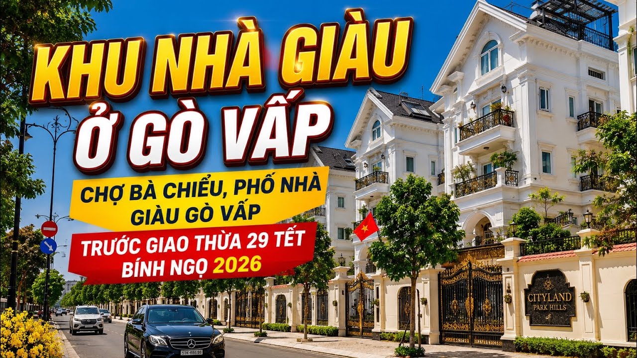 Đường phố Sài Gòn sáng 29 Tết, Bính Ngọ 2026-Chợ Bà Chiểu, Khu nhà giàu Gò Vấp