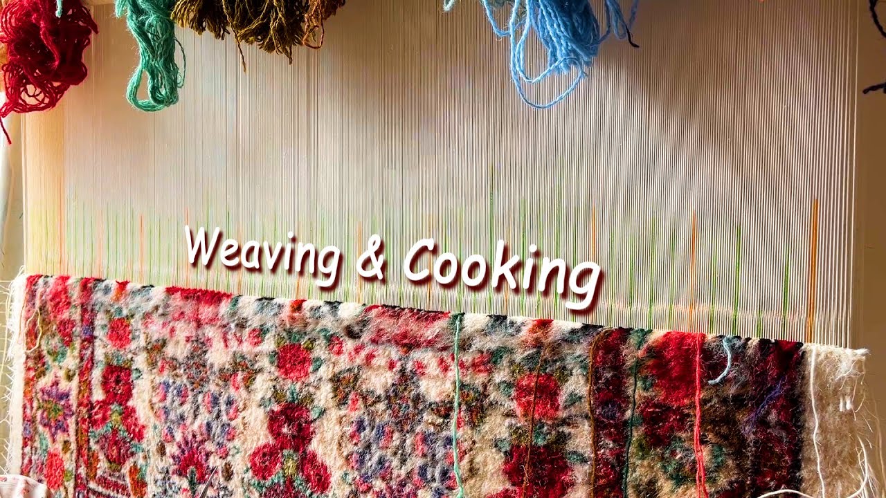 A Simple Day in Rural Life 🌿 Carpet Weaving, Cooking & Nature Sounds