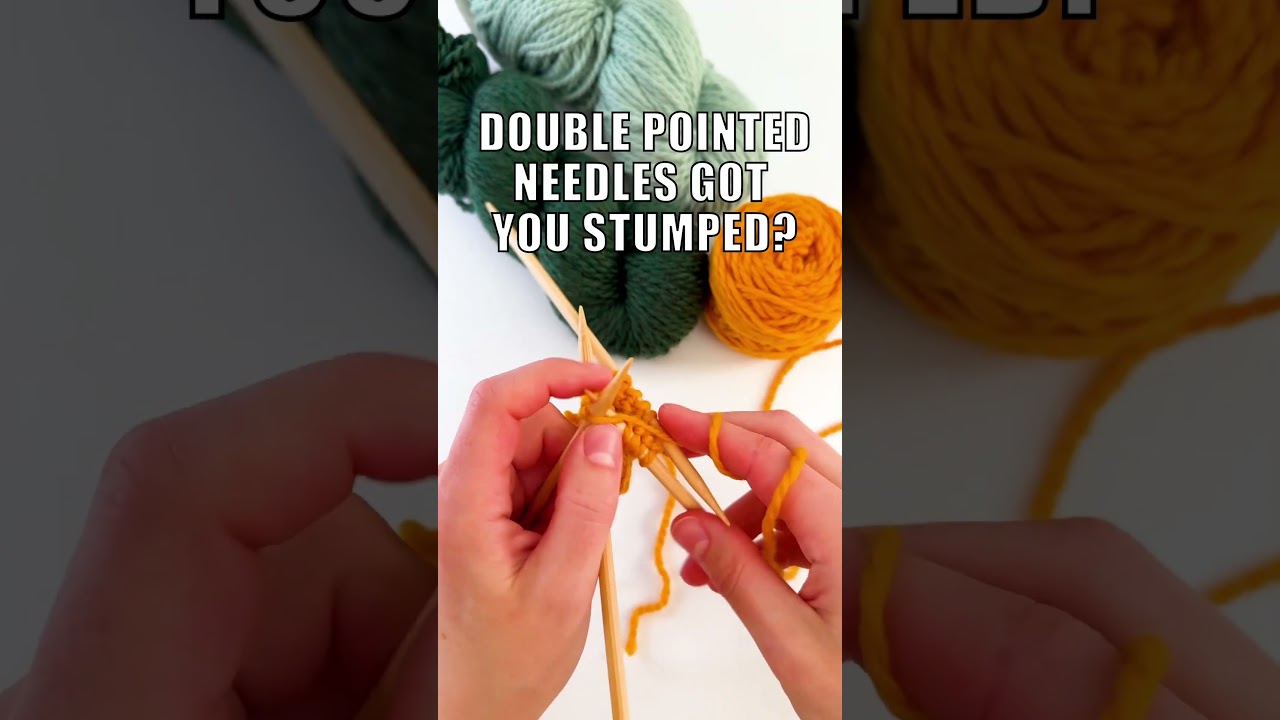 Double pointed needle tutorial for beginners #knitting #knit #craft #yarn