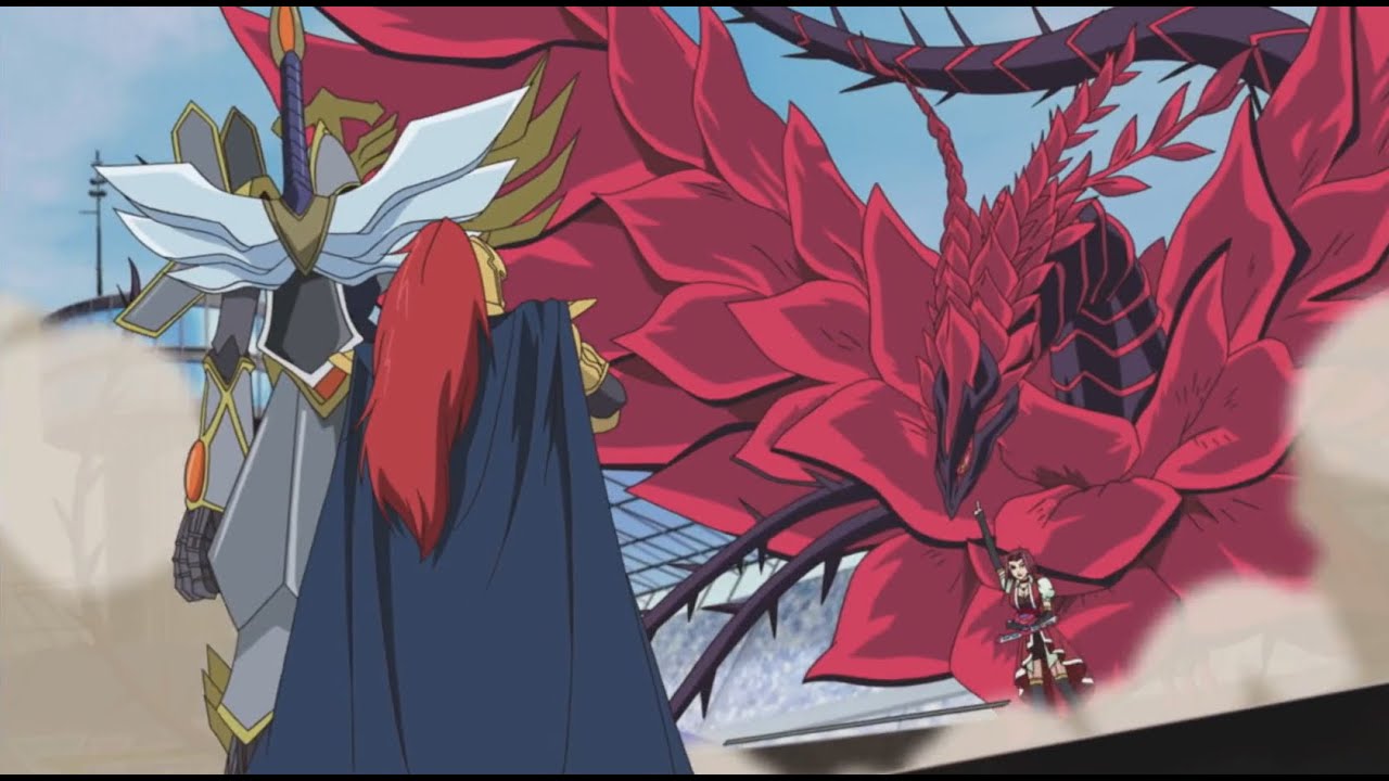 Aki Synchro Summons Black Rose Dragon vs Knights and Wipes the Field