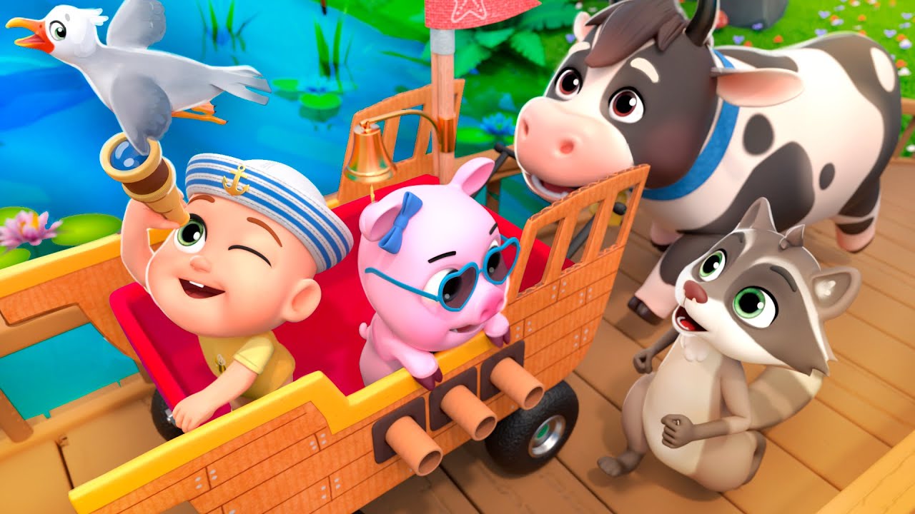 Row Row Row Your Boat — Farm Friends Adventure | Nursery Rhymes & Kids Songs