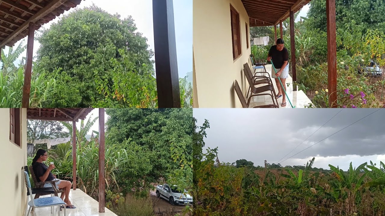 A CHUVA CHEGOU COM RAIOS E TROVÕES MUITO FORTE