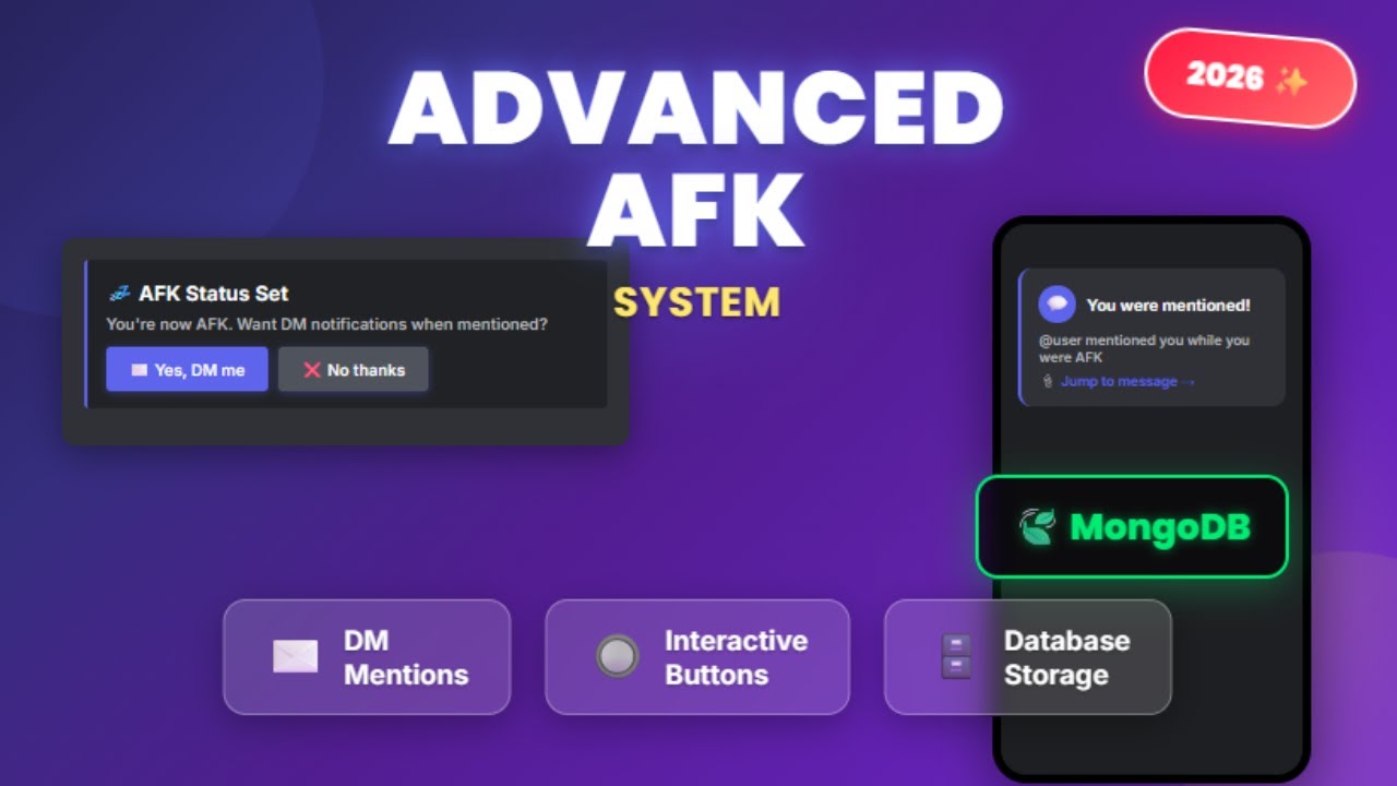 Расширенное руководство по системе AFK в Discord | Автоматические уведомления в личных сообщениях...