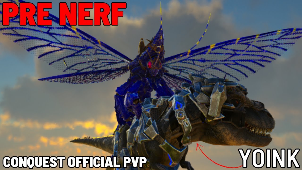 My First Time Fighting & Using The OP Rhyniognatha! | B&G | ARK Official Conquest PVP EP12