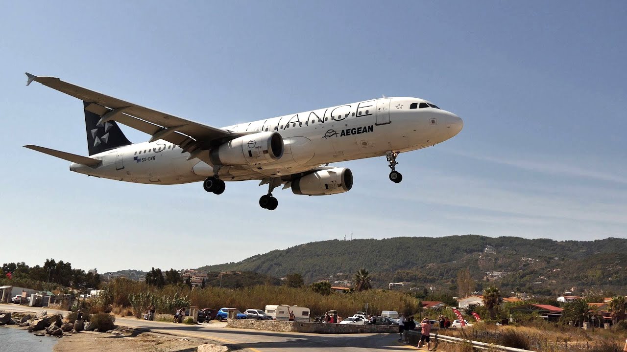 Skiathos Aegean A320 Star Aliance livery from / to Athens
