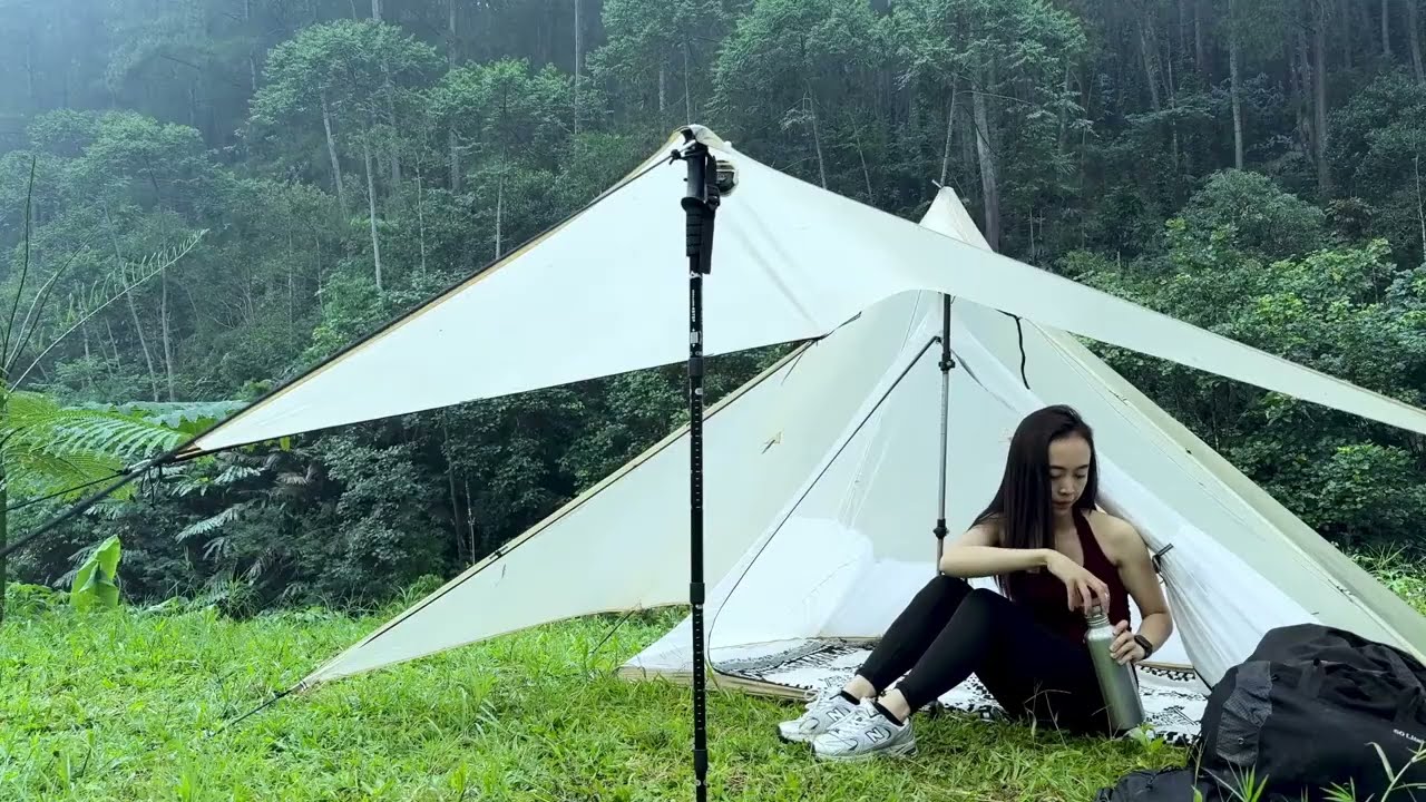 Long Rainy Camping Session 🌧️ | Forest Ambience for Relaxation & Sleep | Tent Adventure