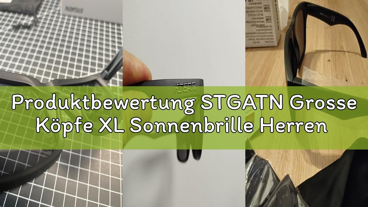 Produktbewertung STGATN Grosse Köpfe XL Sonnenbrille Herren Polarisiert und UV Schutz, 155 MM Klassi